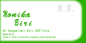 monika biri business card